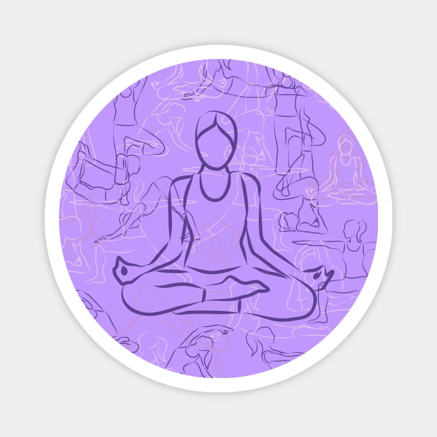 Yoga Mediation Magnet by XOOXOO